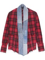 Greg Lauren chemise à carreaux - Rouge - thumbnail