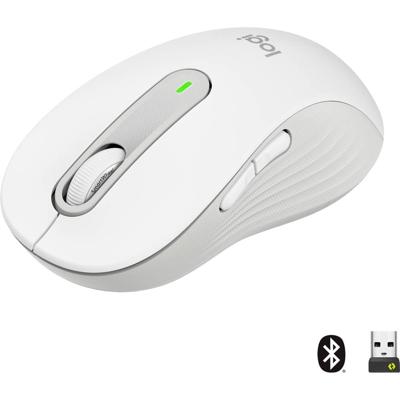 Logitech Signature M650 L Muis Radiografisch, Bluetooth Maat: L Optisch Wit 5 Toetsen 4000 dpi