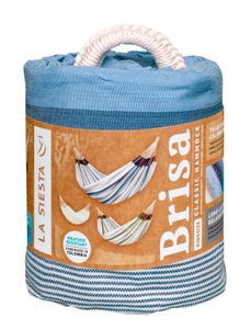 LA SIESTA Brisa Hangmat 3 persoon/personen Polypropyleen (PP) Blauw, Grijs, Wit