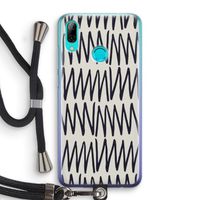 Marrakech Zigzag: Huawei P Smart (2019) Transparant Hoesje met koord
