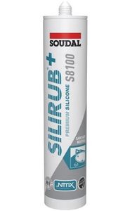 Soudal Silirub+ S8100 Neutraal | Sanitairkit | Heldergrijs | 300 ml - 137417