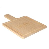 Tapas serveerplank bamboe hout - met handvat - 30 x 20 x 1 cm - keuken borrelplank/tapasplank