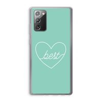 Best heart pastel: Samsung Galaxy Note 20 / Note 20 5G Transparant Hoesje