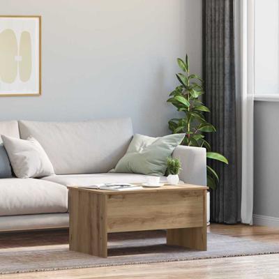 Salontafel artisanaal eikenkleurig 80 x 50,5 x 42,5 cm