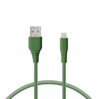 Gegevens-/Oplaadkabel met USB KSIX Groen 1 m