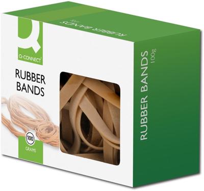 Q-CONNECT elastieken, breedte 9 mm, lengte 140 mm, nr 78, doosje van 100 g