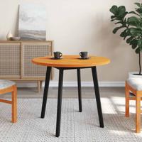 Tafelblad rond Ø80x2,5 cm massief grenenhout wasbruin