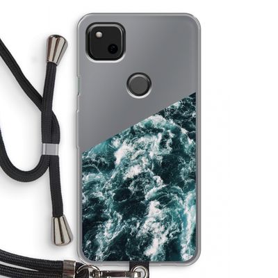 Zee golf: Pixel 4a Transparant Hoesje met koord