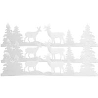 Sneeuwranden- 3x - winter - wit -100 x 25 cm - polyester -sneeuwversiering - raamdecoratie - thumbnail