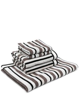 Missoni Home serviette en coton à rayures - Noir