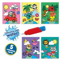 SES kleuren met water kleurboek - op reis