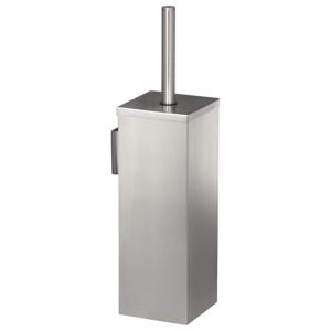 Haceka Mezzo Toiletborstelhouder - wandmodel - gesloten - geborsteld chroom 1208659