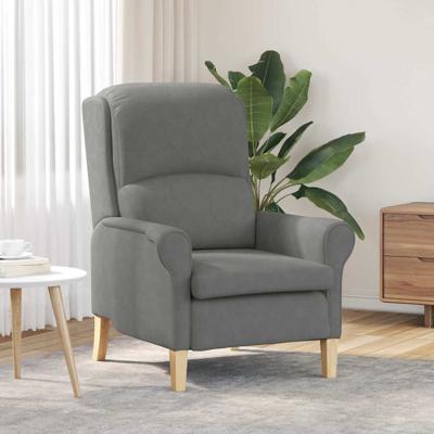 Fauteuil Donkergrijs 76 x 94 x 102 cm Microfibre