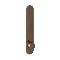 Hotbath Cobber afbouwdeel inbouwthermostaat met 2 pushbuttons verticale plaatsing verouderd messing PB066EXTAB