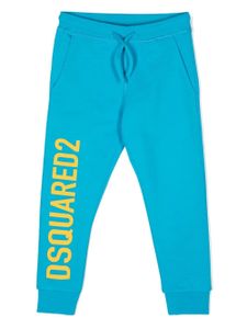 DSQUARED2 KIDS pantalon de jogging à logo imprimé - Bleu