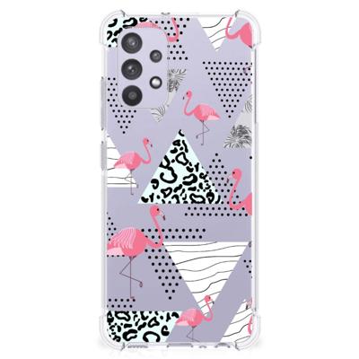 Samsung Galaxy A32 4G | A32 5G Enterprise Editie Case Anti-shock Flamingo Triangle Samsung Galaxy A32 4G | A32 5G Enterprise Editie Case Anti-shock Flamingo Triangle