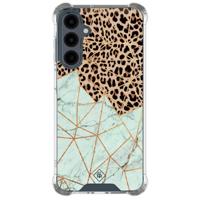 Samsung Galaxy A16 shockproof hoesje - Luipaard marmer mint