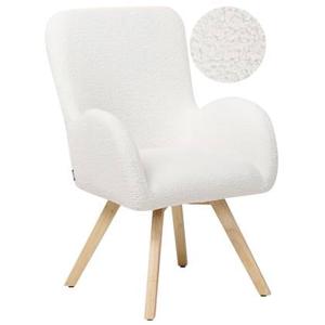 Beliani - BJARN - Fauteuil - Wit - Bouclé