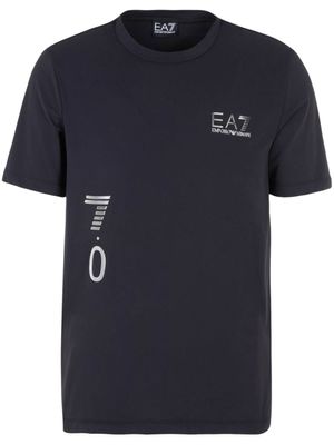 Ea7 Emporio Armani T-shirt met logoprint - Zwart