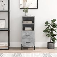 Dressoir 34,5x34x90 cm bewerkt hout betongrijs - thumbnail