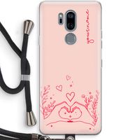 Love is in the air: LG G7 Thinq Transparant Hoesje met koord