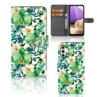 Samsung Galaxy A32 4G Hoesje Orchidee Groen