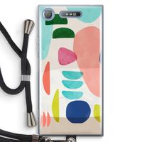 Bold Rounded Shapes: Sony Xperia XZ1 Transparant Hoesje met koord