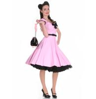 Heidi Dress, Pink and Black Bow-L | 54% korting - thumbnail