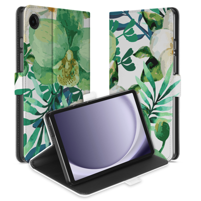 Samsung Galaxy Tab A9 Tablethoesje Orchidee Groen