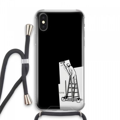 Musketon Painter: iPhone XS Max Transparant Hoesje met koord