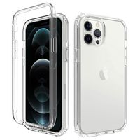 iPhone 14 Pro hoesje - Full body - 2 delig - Shockproof - Siliconen - TPU - Transparant - thumbnail