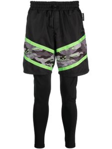 Plein Sport legging à imprimé camouflage - Noir