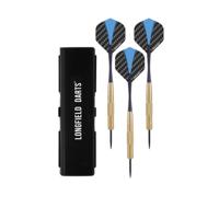 Engelhart Longfield games steeltip dartpijl set 22 gram goud/blauw 3 stuks