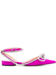 MACH & MACH ballerines Double Bow en satin - Rose