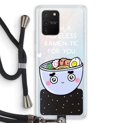 I'm A Hopeless Ramen-Tic For You: Samsung Galaxy S10 Lite Transparant Hoesje met koord