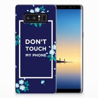 Samsung Galaxy Note 8 Silicone-hoesje Flowers Blue DTMP Samsung Galaxy Note 8 Silicone-hoesje Flowers Blue DTMP