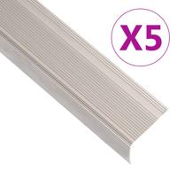 Trapneuzen L-vormig 5 st 90 cm aluminium champagnekleurig