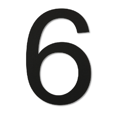 LIROdesign huisnummer 6 zwart - 15,5 cm - per stuk LIROdesign huisnummer 6 zwart - 15,5 cm - per stuk