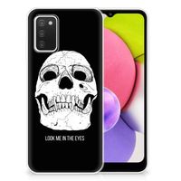 Silicone Back Case Samsung Galaxy A03S Skull Eyes