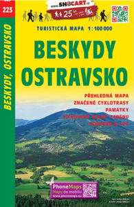 Fietskaart 223 Beskydy, Ostravsko | Shocart