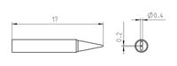 Weller RTP 004 S Soldeerpunt Beitelvorm Grootte soldeerpunt 0.4 mm Lengte soldeerpunt: 17 mm Inhoud: 1 stuk(s) - thumbnail