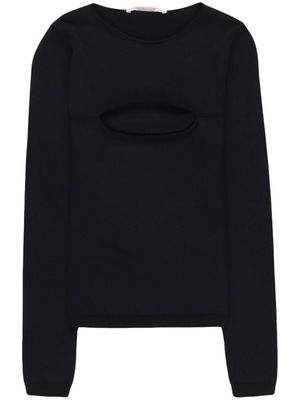 Stella McCartney haut en maille à découpe avant - Noir
