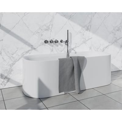 Fortifura Nebbio Badcombinatie-set - thermostaatkraan - inbouwdeel - 2x uitbreiding inbouwdeel - wandaansluitbocht - gladde doucheslang - staaf handdouche - uitloop - chroom SW1183064 2x SW1183076 2x SW1183077 SW542643 SW706