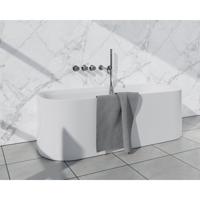 Fortifura Nebbio Badcombinatie-set - thermostaatkraan - inbouwdeel - 2x uitbreiding inbouwdeel - wandaansluitbocht - gladde doucheslang - staaf handdouche - uitloop - chroom SW1183064 2x SW1183076 2x SW1183077 SW542643 SW706