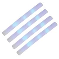 Partystaaf / foam stick met wit LED licht - Set van 12x stuks - 48 cm - lichtstaven / partysticks