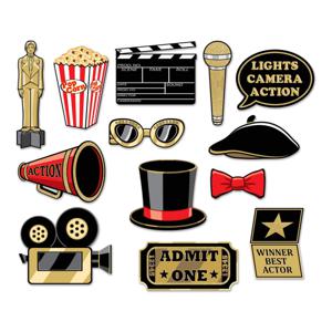 Foto prop set awards - 2x - 13-delig - Feestje/Party thema - Photobooth accessoires