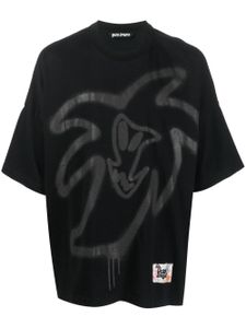 Palm Angels t-shirt en coton biologique à imprimé graffiti - Noir