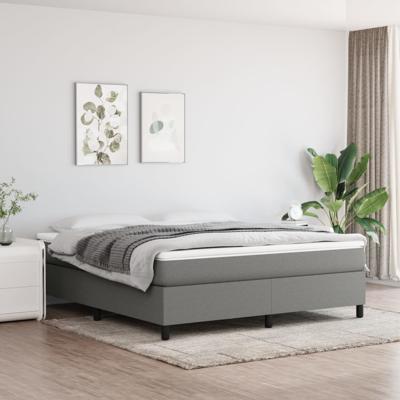 Bedframe zonder matras stof donkergrijs 160x200 cm