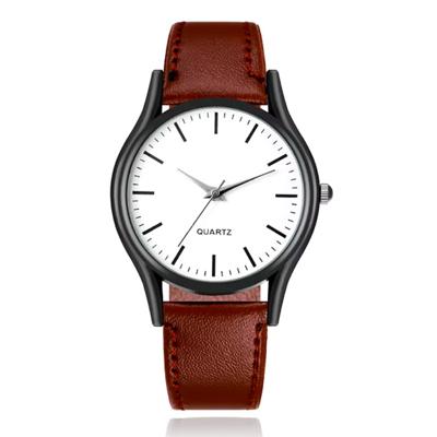 LGT Klassiek herenhorloge met bruine band en witte wijzerplaat LGT Klassiek herenhorloge met bruine band en witte wijzerplaat