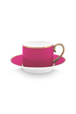 Pip Studio Pip Chique Espresso Kop & Schotel Roze